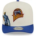 bone-curvo-bege-e-azul-snapback-9fifty-a-frame-precurved-hardwood-classics-da-golden-state-warriors-nba-da-new-era