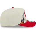 bone-curvo-bege-e-vermelho-snapback-9fifty-a-frame-precurved-hardwood-classics-da-houston-rockets-nba-da-new-era