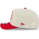 bone-curvo-bege-e-vermelho-snapback-9fifty-a-frame-precurved-hardwood-classics-da-houston-rockets-nba-da-new-era