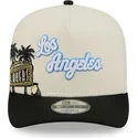 bone-curvo-bege-e-preto-snapback-9fifty-a-frame-precurved-hardwood-classics-da-los-angeles-lakers-nba-da-new-era