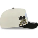 bone-curvo-bege-e-preto-snapback-9fifty-a-frame-precurved-hardwood-classics-da-los-angeles-lakers-nba-da-new-era