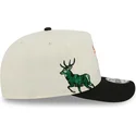 bone-curvo-bege-e-preto-snapback-9fifty-a-frame-precurved-hardwood-classics-da-milwaukee-bucks-nba-da-new-era