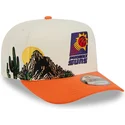 bone-curvo-bege-e-laranja-snapback-9fifty-a-frame-precurved-hardwood-classics-da-phoenix-suns-nba-da-new-era