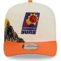 bone-curvo-bege-e-laranja-snapback-9fifty-a-frame-precurved-hardwood-classics-da-phoenix-suns-nba-da-new-era