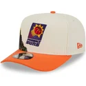 bone-curvo-bege-e-laranja-snapback-9fifty-a-frame-precurved-hardwood-classics-da-phoenix-suns-nba-da-new-era