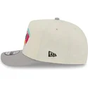bone-curvo-bege-e-cinza-snapback-9fifty-a-frame-precurved-hardwood-classics-da-san-antonio-spurs-nba-da-new-era