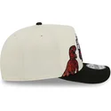 bone-curvo-bege-e-preto-snapback-9fifty-a-frame-precurved-hardwood-classics-da-toronto-raptors-nba-da-new-era