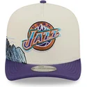 bone-curvo-bege-e-violeta-snapback-9fifty-a-frame-precurved-hardwood-classics-da-utah-jazz-nba-da-new-era