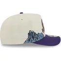 bone-curvo-bege-e-violeta-snapback-9fifty-a-frame-precurved-hardwood-classics-da-utah-jazz-nba-da-new-era
