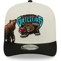 bone-curvo-bege-e-preto-snapback-9fifty-a-frame-precurved-hardwood-classics-da-vancouver-grizzlies-nba-da-new-era
