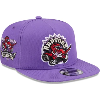 Boné plano violeta snapback 9FIFTY A Frame Hardwood Classics da Toronto Raptors NBA da New Era