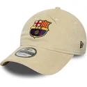 bone-curvo-bege-ajustavel-da-fc-barcelona-laliga-9twenty-cord-da-new-era