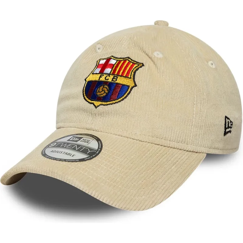 bone-curvo-bege-ajustavel-da-fc-barcelona-laliga-9twenty-cord-da-new-era