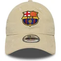 bone-curvo-bege-ajustavel-da-fc-barcelona-laliga-9twenty-cord-da-new-era