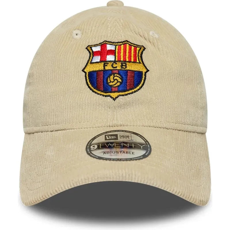 bone-curvo-bege-ajustavel-da-fc-barcelona-laliga-9twenty-cord-da-new-era