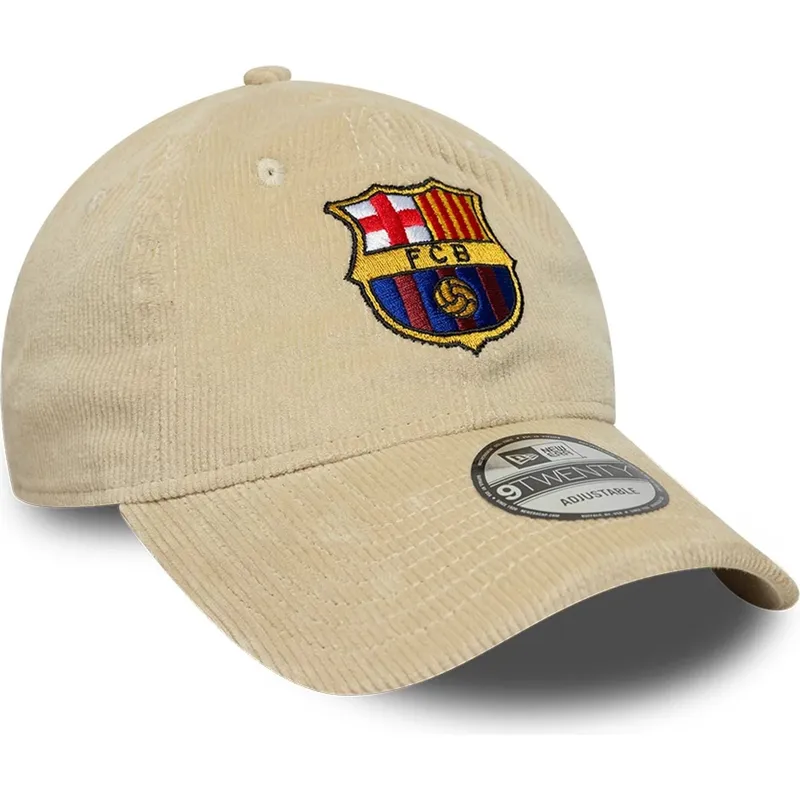 bone-curvo-bege-ajustavel-da-fc-barcelona-laliga-9twenty-cord-da-new-era