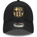 bone-curvo-preto-ajustavel-da-fc-barcelona-laliga-9forty-gold-da-new-era