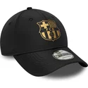 bone-curvo-preto-ajustavel-da-fc-barcelona-laliga-9forty-gold-da-new-era