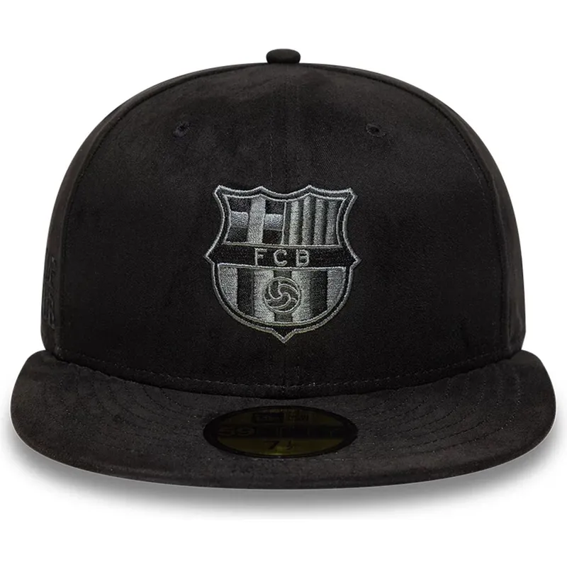 bone-plano-preto-justo-com-logo-preto-da-fc-barcelona-laliga-59fifty-mes-que-un-club-da-new-era