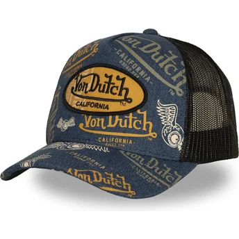 Boné trucker azul marinho CAFE08 da Von Dutch