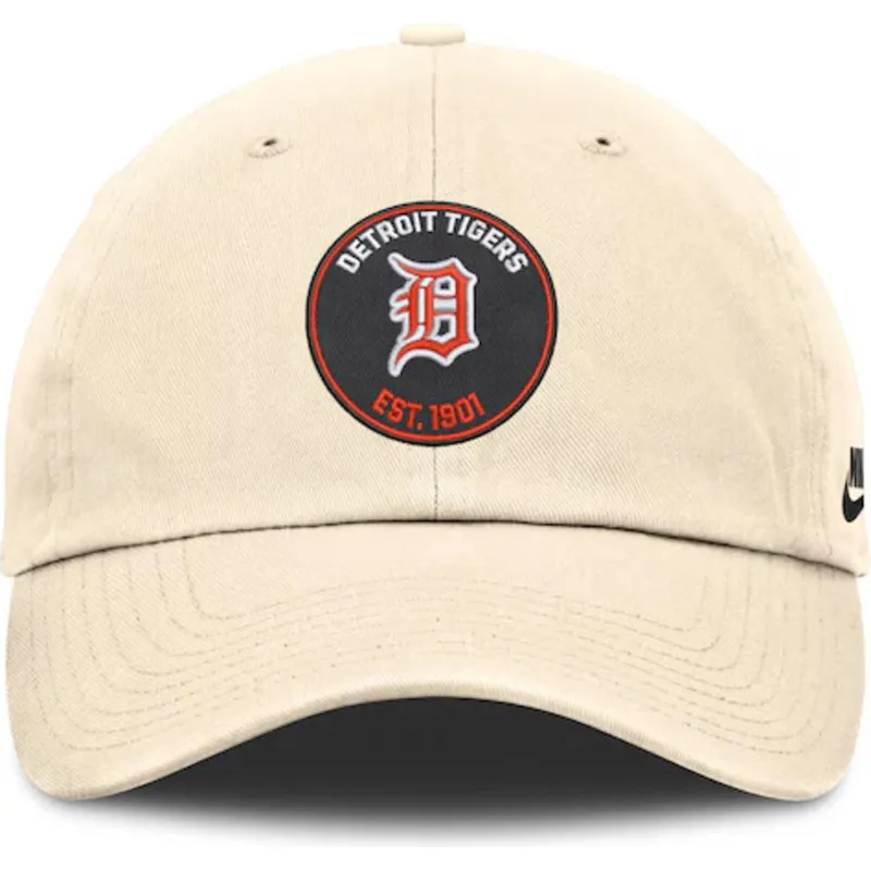 bone-curvo-bege-ajustavel-club-unstructured-organic-cotton-da-detroit-tigers-mlb-da-nike