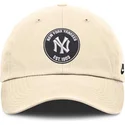 bone-curvo-bege-ajustavel-club-unstructured-organic-cotton-da-new-york-yankees-mlb-da-nike