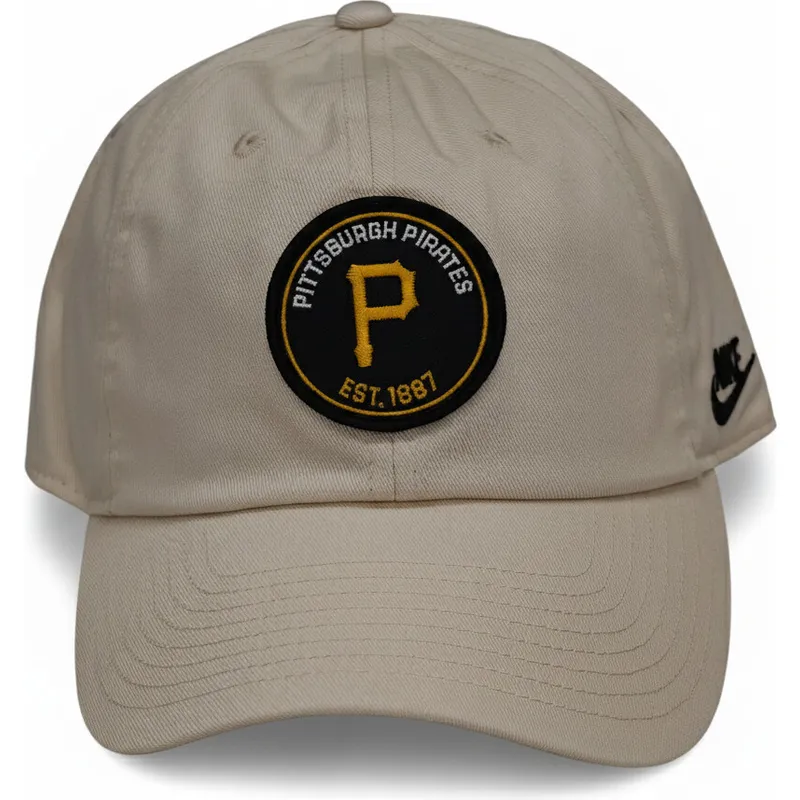 bone-curvo-bege-ajustavel-club-unstructured-organic-cotton-da-pittsburgh-pirates-mlb-da-nike