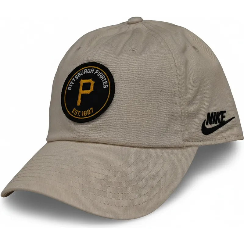 bone-curvo-bege-ajustavel-club-unstructured-organic-cotton-da-pittsburgh-pirates-mlb-da-nike