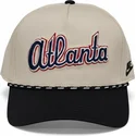 bone-curvo-bege-e-preto-snapback-rise-structured-da-atlanta-braves-mlb-da-nike