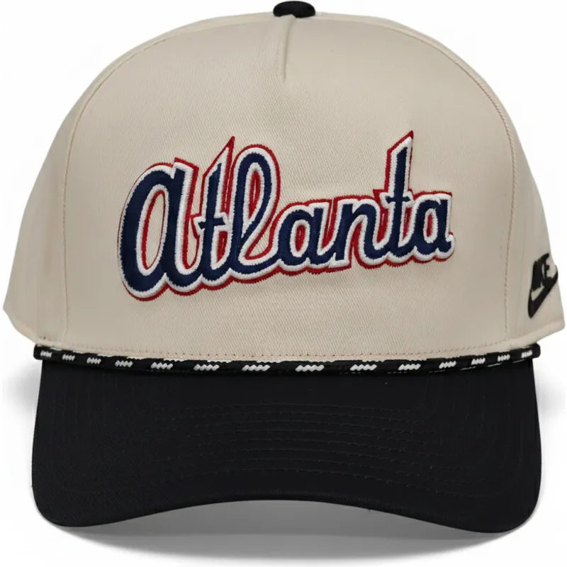 bone-curvo-bege-e-preto-snapback-rise-structured-da-atlanta-braves-mlb-da-nike