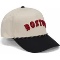 bone-curvo-bege-e-preto-snapback-rise-structured-da-boston-red-sox-mlb-da-nike