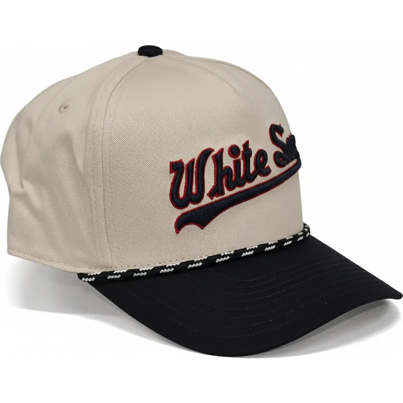 bone-curvo-bege-e-preto-snapback-rise-structured-da-chicago-white-sox-mlb-da-nike