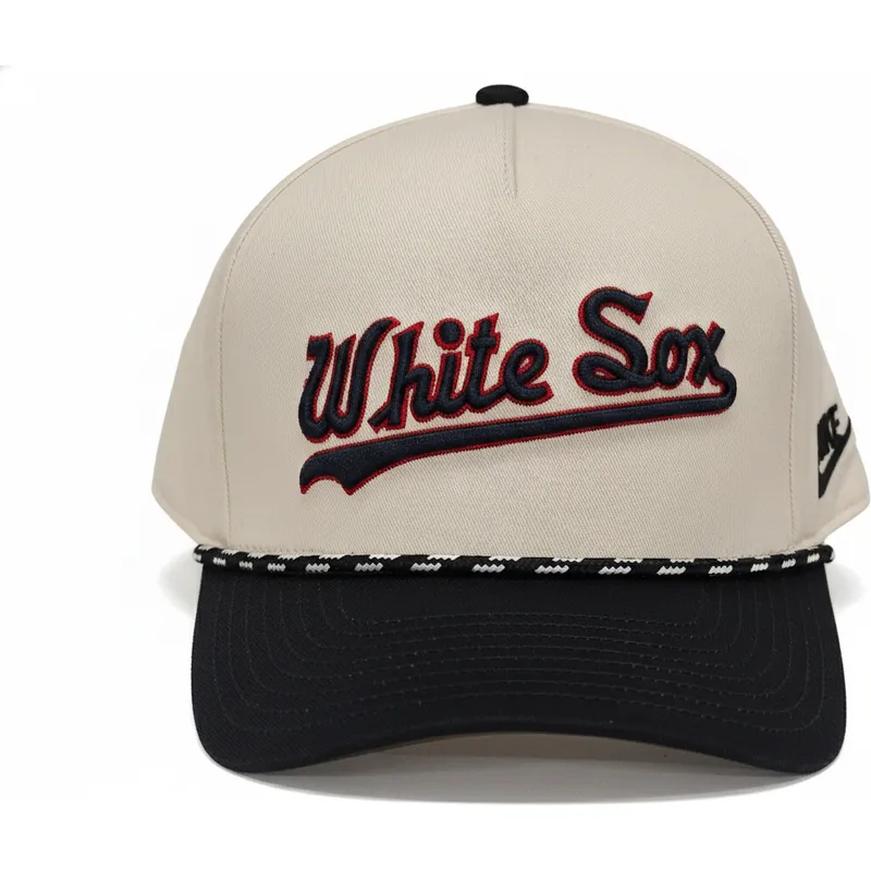 bone-curvo-bege-e-preto-snapback-rise-structured-da-chicago-white-sox-mlb-da-nike