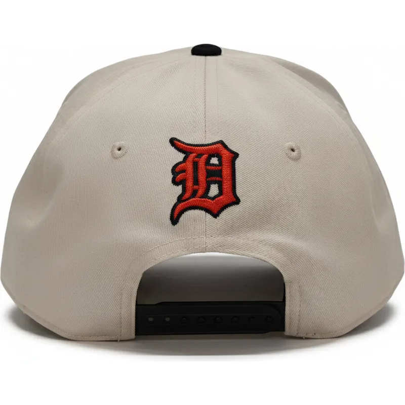 bone-curvo-bege-e-preto-snapback-rise-structured-da-detroit-tigers-mlb-da-nike