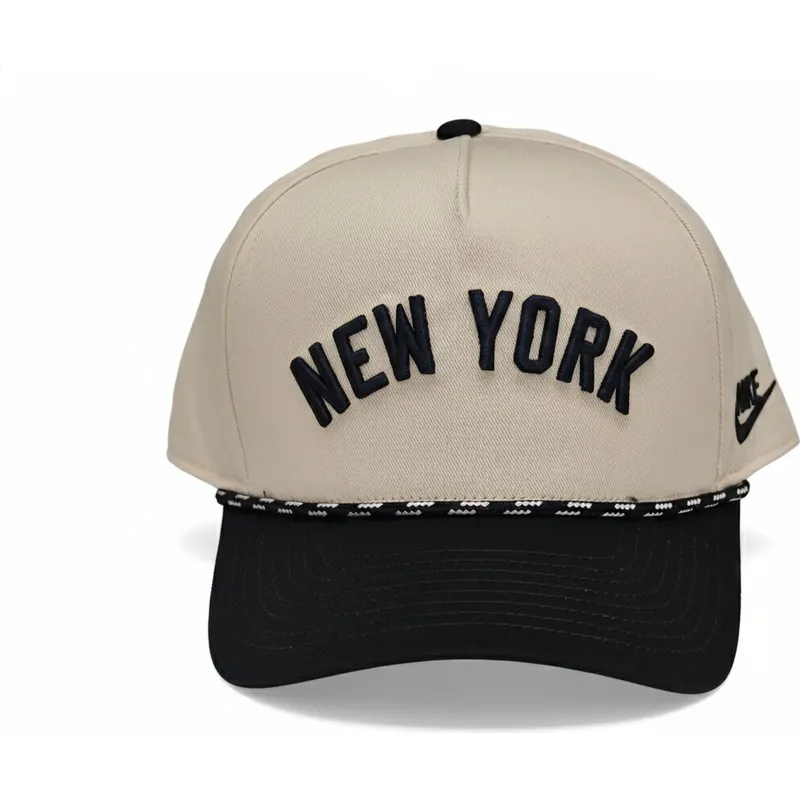 bone-curvo-bege-e-preto-snapback-rise-structured-da-new-york-yankees-mlb-da-nike