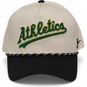 bone-curvo-bege-e-preto-snapback-rise-structured-da-oakland-athletics-mlb-da-nike