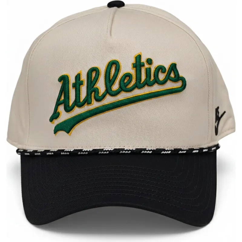 bone-curvo-bege-e-preto-snapback-rise-structured-da-oakland-athletics-mlb-da-nike