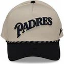 bone-curvo-bege-e-preto-snapback-rise-structured-da-san-diego-padres-mlb-da-nike