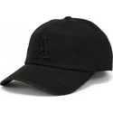 bone-curvo-preto-ajustavel-com-logo-preto-los-angeles-dodgers-ballpark-da-american-needle
