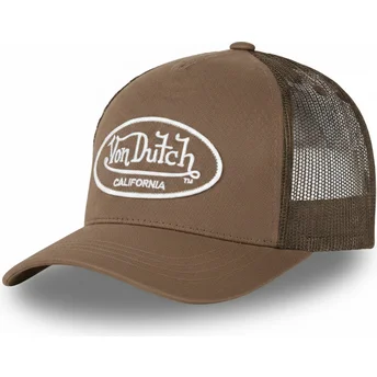 Boné trucker castanho ajustável LOF B3 da Von Dutch