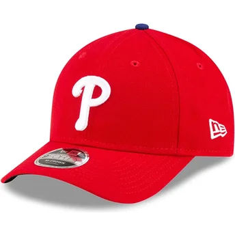 Boné curvo vermelho snapback 9FORTY M-Crown Player Replica da Philadelphia Phillies MLB da New Era