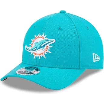 Boné curvo azul snapback 9FORTY M-Crown Team da Miami Dolphins NFL da New Era