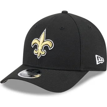 Boné curvo preto snapback 9FORTY M-Crown Team da New Orleans Saints NFL da New Era