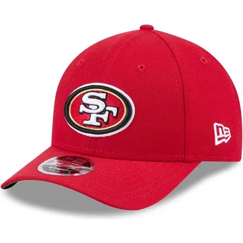 Boné curvo vermelho snapback 9FORTY M-Crown Team da San Francisco 49ers NFL da New Era