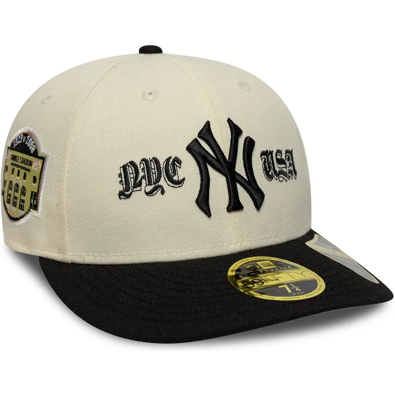 bone-curvo-bege-e-preto-justo-59fifty-low-profile-precurved-coops-da-new-york-yankees-mlb-da-new-era