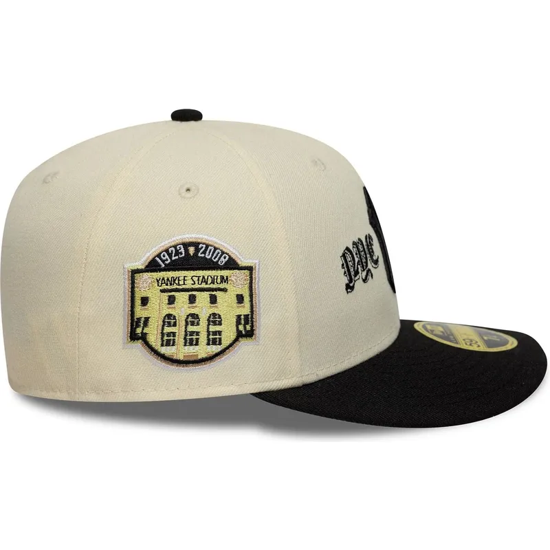 bone-curvo-bege-e-preto-justo-59fifty-low-profile-precurved-coops-da-new-york-yankees-mlb-da-new-era