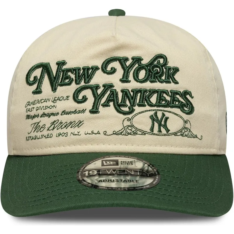 bone-curvo-bege-e-verde-ajustavel-19twenty-washed-graphic-da-new-york-yankees-mlb-da-new-era