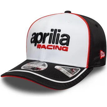 Boné curvo branco e preto snapback 9SEVENTY Stretch Snap Aprilia Piaggio da New Era