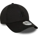 bone-curvo-preto-justo-com-logo-preto-39thirty-stretch-mesh-da-new-york-yankees-mlb-da-new-era