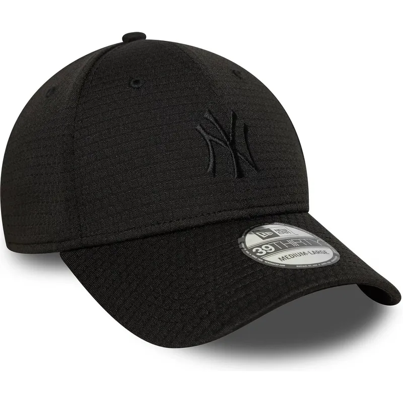 bone-curvo-preto-justo-com-logo-preto-39thirty-stretch-mesh-da-new-york-yankees-mlb-da-new-era